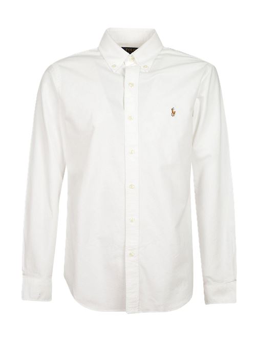 POLO RALPH LAUREN | Camicia Oxford Polo Ralph Lauren | CUBDPPCS LONG SLEEVE SPORT SHIRT710792041001WHITE
